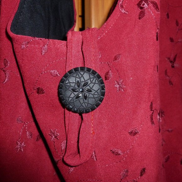 Hobo Bag Handmade Cranberry Red Fabric - Picture 3 of 7